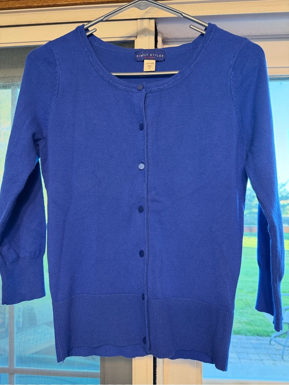 Sears Women's Royal Blue Button-Front Cardigan